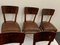 Art Deco Stühle aus Nussholz mit Ledersitzen, 1940er, 6er Set 6