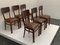 Art Deco Chairs in Walnut Root with Leather Seats, 1940s, Set of 6 4