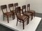 Art Deco Stühle aus Nussholz mit Ledersitzen, 1940er, 6er Set 4