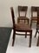 Art Deco Chairs in Walnut Root with Leather Seats, 1940s, Set of 6 8