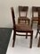 Art Deco Stühle aus Nussholz mit Ledersitzen, 1940er, 6er Set 8