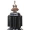 French Black Enamel Vintage Industrial Factory Pendant Lamp, 1950s, Image 2