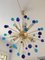 Murano Style Glass Sputnik Multicolors Italian Handmade Chandelier from Simoeng 7