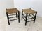 Modernist Rush and Beech Stools in the Style of Charlotte Perriand, 1960s, Set of 2 6
