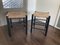Modernist Rush and Beech Stools in the Style of Charlotte Perriand, 1960s, Set of 2 8