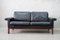 Mid-Century Finnish Leather and Rosewood Sofa from Asko, 1960s 4