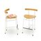 Stools in Metal and Curved Plywood, 1980s, Set of 2 12