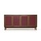 Wooden Sideboard with Faux Leather Doors by Dino Frigerio for Frigerio, 1960s 1