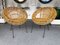 Italian Rattan Bucket Chairs by Janine Abraham, 1950s, Set of 2 1