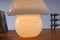 Glass Mushroom Swirl Table Lamp in Murano Glass, 1970s 4