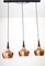 Danish 3-Light Lamp in Metal and Teak, 1960s, Image 4