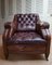 Gentlemans Armchair in Distressed Leather, 1840s 1