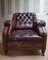 Gentlemans Armchair in Distressed Leather, 1840s, Image 1