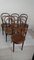 Curved Wooden Bistro Chairs, 1950s, Set of 6 2