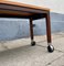 Danish Modern TV Table on Wheels in Rosewood and Cherrywood, 1970s 8