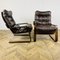 Mid-Century Cantilever Lounge Chairs in Leather and Bentwood, 1980s, Set of 2 2