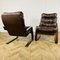 Mid-Century Cantilever Lounge Chairs in Leather and Bentwood, 1980s, Set of 2 4