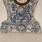 Antique Rococo Delft Vases and Pendulum Clock, Set of 3 8