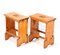 Pine Monastery Stools, 1960s, Set of 2, Image 2