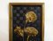Dekorative Wandteller mit Blumenmotiv aus Metall in Schwarz & Gold von Elpec England, 1960er, 2er Set 4