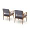 Armchairs in Wood and Velvet by Galleria Mobili Darte Cantù, 1950s, Set of 2 5