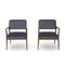 Armchairs in Wood and Velvet by Galleria Mobili Darte Cantù, 1950s, Set of 2, Image 3