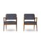 Armchairs in Wood and Velvet by Galleria Mobili Darte Cantù, 1950s, Set of 2 1