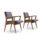 Armchairs in Wood and Velvet by Galleria Mobili Darte Cantù, 1950s, Set of 2 2