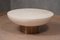 Round Goatskin and Brass Sofa Table, 1990s 1