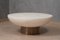 Table Basse Ronde en Peau de Chèvre et Laiton, 1990s 8