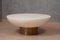 Mid-Century Round Goatskin and Brass Sofa Table, 1990s 6