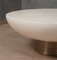 Mid-Century Round Goatskin and Brass Sofa Table, 1990s, Image 3