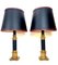 Large Brass and Leather Table Lamps from Maison Jansen, France, 1970s, Set of 2 2