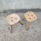 Wooden Milking Tripodal Stools with Splayed Legs, 1930s, Set of 2 8