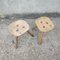 Wooden Milking Tripodal Stools with Splayed Legs, 1930s, Set of 2, Image 8