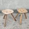 Wooden Milking Tripodal Stools with Splayed Legs, 1930s, Set of 2 6