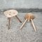 Wooden Milking Tripodal Stools with Splayed Legs, 1930s, Set of 2 10
