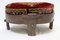 Antique Indian Hand Carved Chakki Rice Mill Stool or Ottoman, 1950s 2