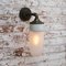 Porcelain, Frosted Glass, Brass and Cast Iron Wall Sconce 8