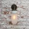 Porcelain, Frosted Glass, Brass and Cast Iron Wall Sconce 9