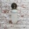 Porcelain, Frosted Glass, Brass and Cast Iron Wall Sconce 6