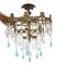 Lámpara de techo con gotas de cristal de Murano, años 50, Imagen 4