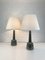 Danish Tall Ceramic Table Lamps by Esben Klint for Le Klint, 1960, Set of 2 2