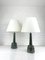 Danish Tall Ceramic Table Lamps by Esben Klint for Le Klint, 1960, Set of 2 1
