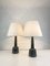 Danish Tall Ceramic Table Lamps by Esben Klint for Le Klint, 1960, Set of 2 2