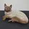 Escultura de gato Siamese Life vintage de cerámica, Imagen 4