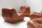 Nuvolone Modular Sofa in Cognac Leather by Rino Maturi for Mimo, Italy, 1970, Set of 4 8