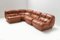 Nuvolone Modular Sofa in Cognac Leather by Rino Maturi for Mimo, Italy, 1970, Set of 4 1