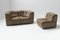 Swiss DS11 Modular Sofa in Brown Patchwork Leather from de Sede, Set of 3 6
