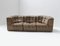 Swiss DS11 Modular Sofa in Brown Patchwork Leather from de Sede, Set of 3 1